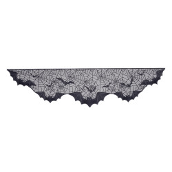 Decoración Encaje Negro Murciélagos 200x50cm | Ducaval |
