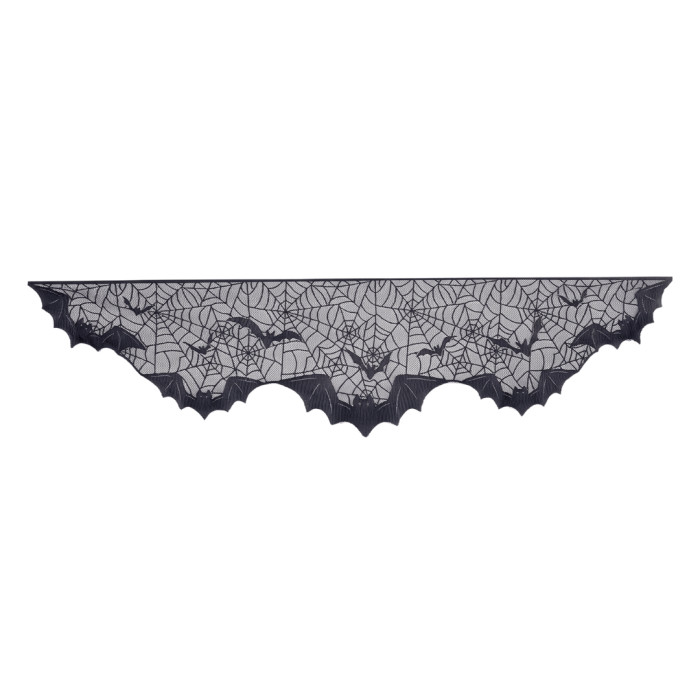 Decoración Encaje Negro Murciélagos 200x50cm | Ducaval |