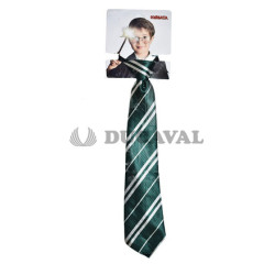 Corbata a rayas verde/blanca de mago