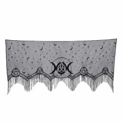 Decoración encaje negro ocultismo 155x60cm | Ducaval | ENvíos 24/48 h