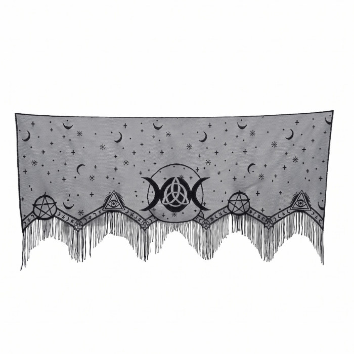 Decoración encaje negro ocultismo 155x60cm | Ducaval | ENvíos 24/48 h