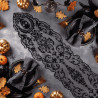 Mantel De Encaje Negro De Calaveras 180x35cm | Ducaval | Envíos 24/48