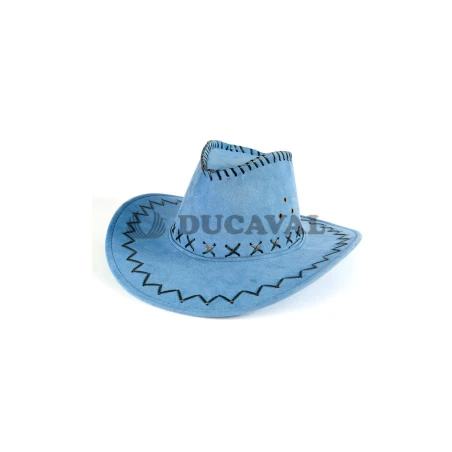 Sombrero vaquero azul claro adulto