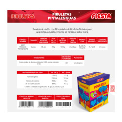 Piruleta corazón pintalenguas 80ud | Ducaval | Envíos 24/48 horas