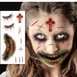 Tatuaje para la cara de zombie | Ducaval | Envías 24/48 horas 