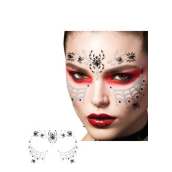 Pegatinas faciales con arañas con diamantes  | Ducaval | Envías 24/48