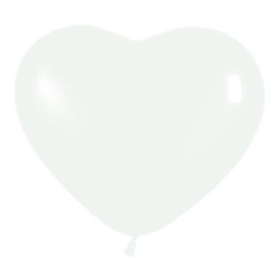 GLOBO LATEX CORAZON BLANCO 30CM | Ducaval | Envías 24/48 horas 
