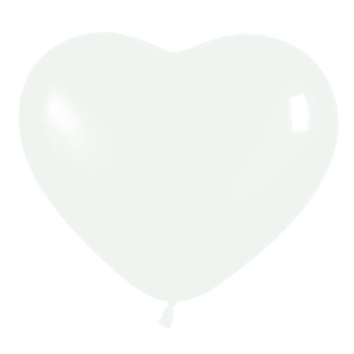 GLOBO LATEX CORAZON BLANCO 30CM | Ducaval | Envías 24/48 horas 