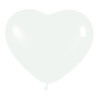 GLOBO LATEX CORAZON BLANCO 30CM | Ducaval | Envías 24/48 horas 
