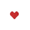  Corazon foil pixel rojo 119x137 cm  | Ducaval | Envías 24/48 horas 