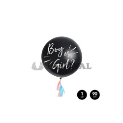 Globo jumbo Boy or Girl látex azul pastel 90cm.Ducaval envios 24/48 h