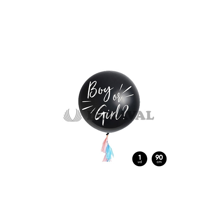 Globo jumbo Boy or Girl látex azul pastel 90cm.Ducaval envios 24/48 h