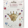 Globo foil corona 73x69CM. Ducaval 2448 h envios