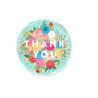 Globo foil "thank you" floral 43cm 17"| Ducaval | Envías 24/48 horas 