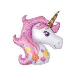 Globo poliamida de unicornio 109cm| Ducaval | Envías 24/48 horas 