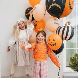 Globo foil calabaza a rayas 39 x 38 cm  | Ducaval | Envías 24/48 hora