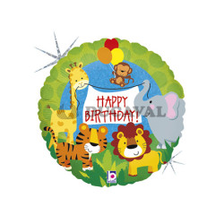 Globos foil animales selva birthday