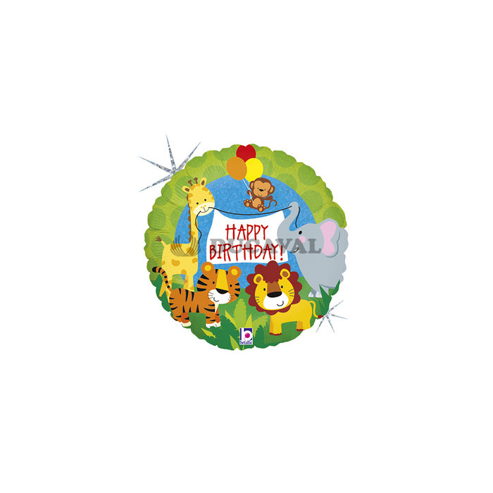 Globos foil animales selva birthday