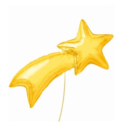 Globo estrella fugaz oro 103x48cm 1 und | Ducaval | Envías 24/48 hora