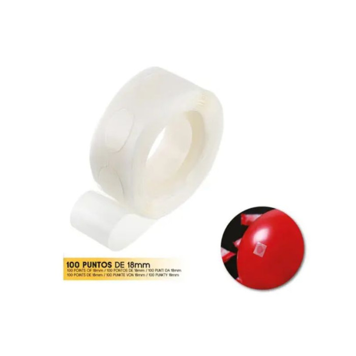 Puntos pegamento para globos 18MM(100UD) | Ducaval | Envías 24/48 hor
