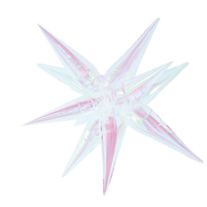 Globo foil estrella 3d iridiscente 70cm | Ducaval | Envías 24/48 hora