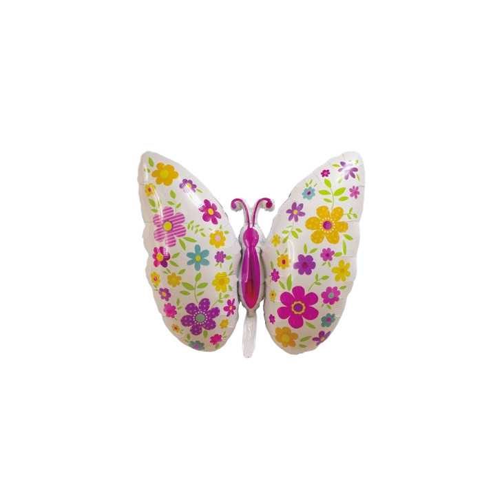 Globo foil mariposa con flores 91x69 5 cm| Ducaval | Envías 24/48 hor