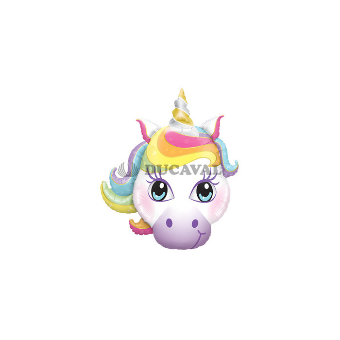 Globo foil cabeza unicornio 95cm.
