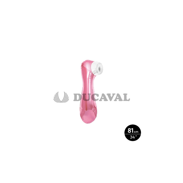 Globo poliamida satisfaction rosa metal 81cm