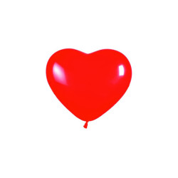Globo látex forma corazón rojo 30cm 50und | Ducaval | Envíos 24/48 ho