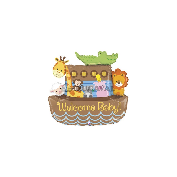Globo foil arca de Noé welcome baby 94cm