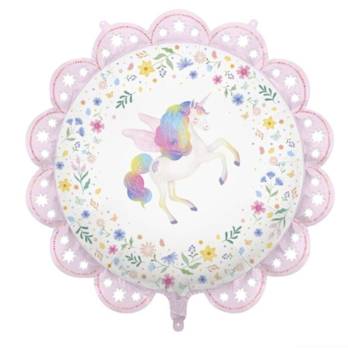 Globo foil redondo unicornio 78cm 30" | Ducaval | Envías 24/48 horas 