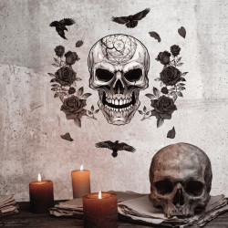 Decoración Adhesiva Pared Calavera 25x70cm | Ducaval | Envíos 24/48 h