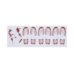 Pisadas Sangre Botas Adhesivas 2x25x70cm | Ducaval | Envíos 24/48 hor