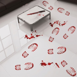Pisadas Sangre Botas Adhesivas 2x25x70cm | Ducaval | Envíos 24/48 hor