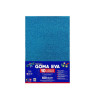 Goma eva 40x60cm purpurina turquesa | Ducaval | Envíos 24/48 horas