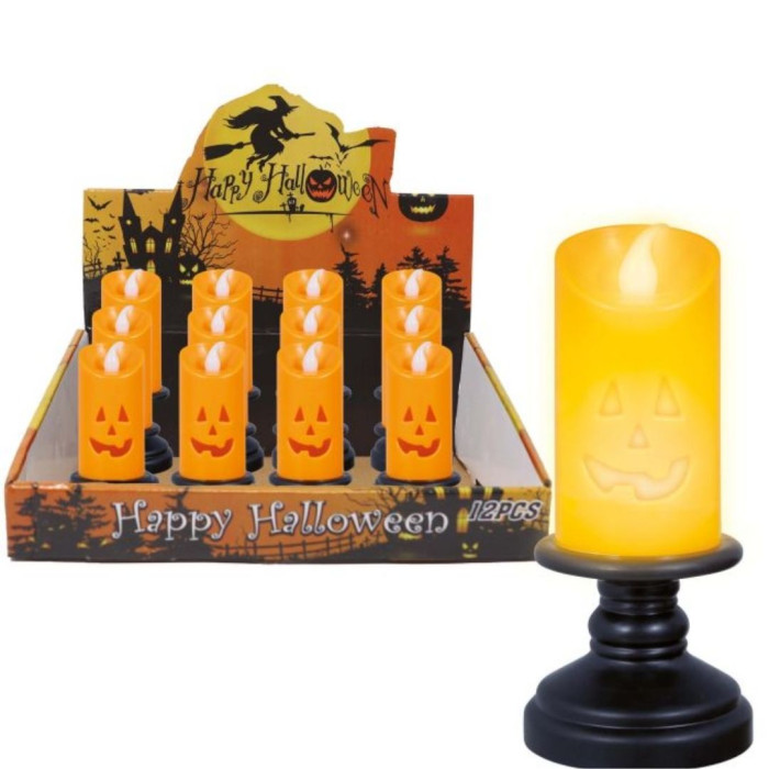 Vela naranja con luz 12.5 cm | Ducaval | Envías 24/48 horas 