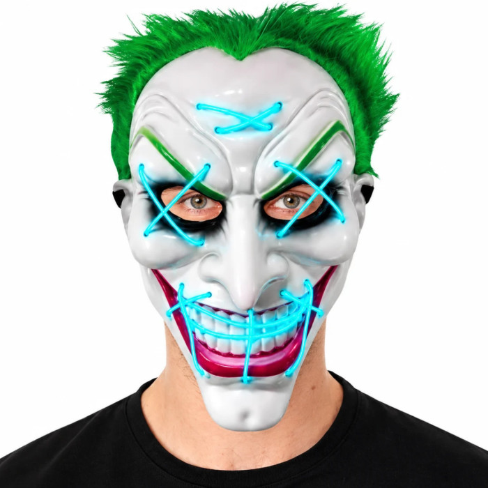 Máscara de Payaso con Luz LED para Halloween | Ducaval | Envías 24/48