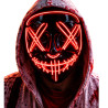 Máscara con Tubos de Luz Roja para Halloween 21 x 18 cm | Ducaval | E