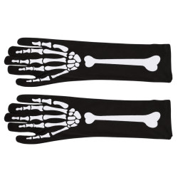 Guantes Largos De Esqueleto De 40cm | Ducaval | Envíos 24/48 horas