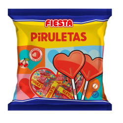 Bolsa piruleta corazón cereza 90g | Ducaval | Envías 24/48 horas 
