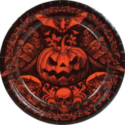 Platos calabaza gotica 23 cm 6ud | Ducaval | Envías 24/48 horas 