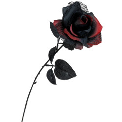 Flor roja y negra 40 cm | Ducaval | Envías 24/48 horas 