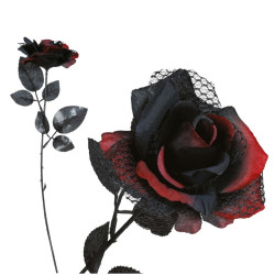 Flor roja y negra 40 cm | Ducaval | Envías 24/48 horas 