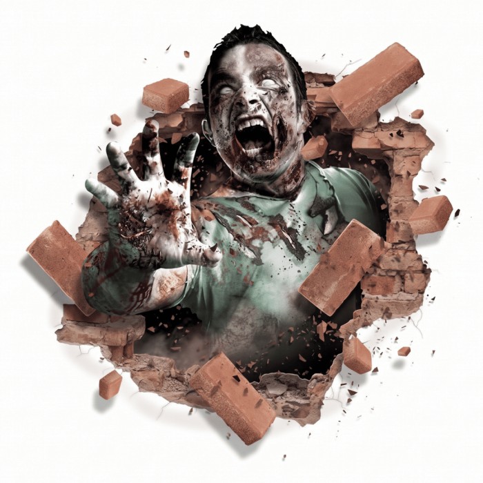 Decoración Adhesiva De Pared Zombie 70x80cm | Envíos 24/48 horas