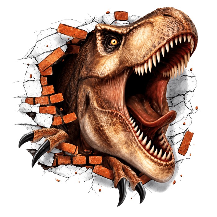 Decoración Adhesiva De Pared Dinosaurio 70x80cm | Ducaval | Envíos 24