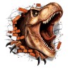 Decoración Adhesiva De Pared Dinosaurio 70x80cm | Ducaval | Envíos 24