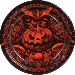 Platos calabaza gotica 23 cm 6ud | Ducaval | Envías 24/48 horas 