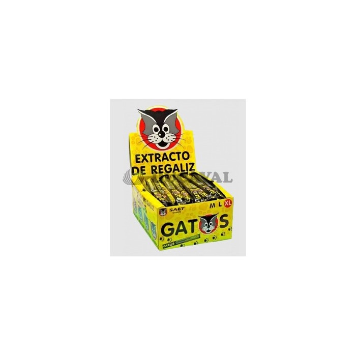 Gatos XL regaliz 85u.  Disfraces Ducaval