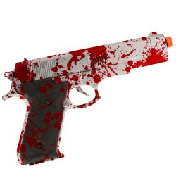Pistola con sangre 24cm | Ducaval | Envías 24/48 horas 
