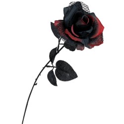 Flor roja y negra 40 cm | Ducaval | Envías 24/48 horas 
